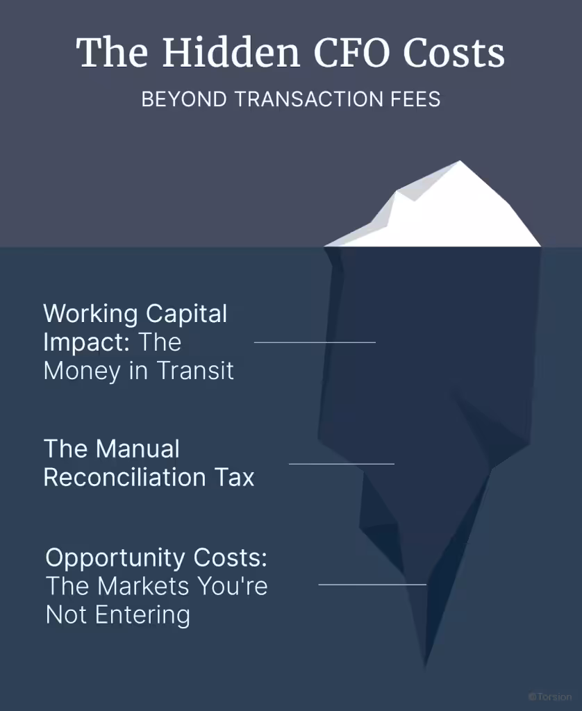 The image showing the hidden CFO costs in international ecommerce payment infrastructure.