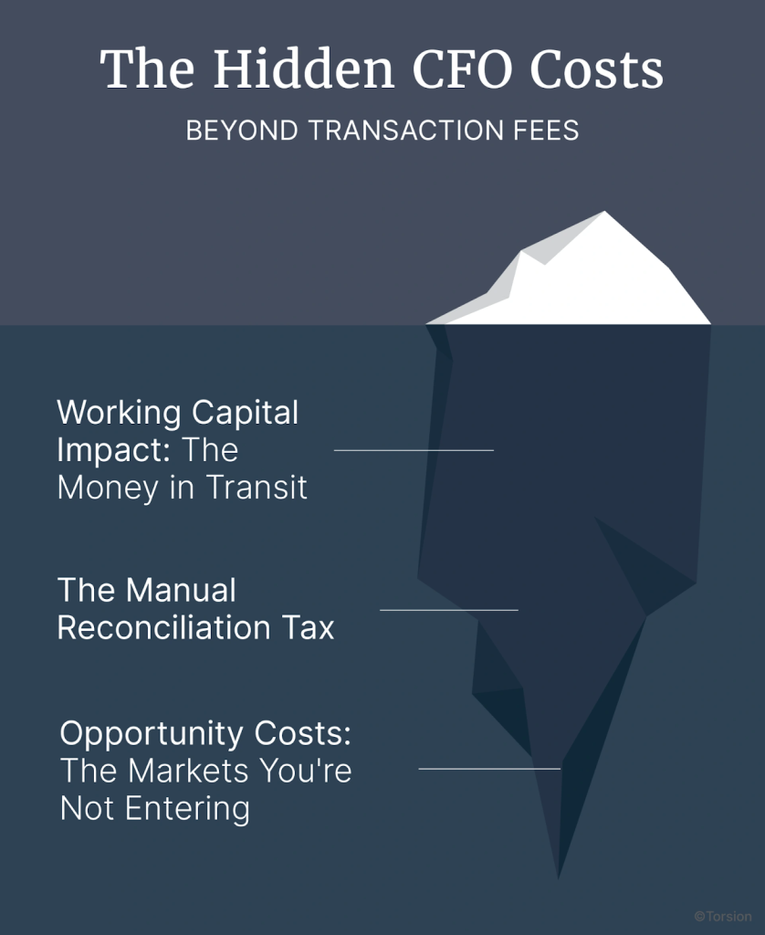 The image showing the hidden CFO costs in international ecommerce payment infrastructure.